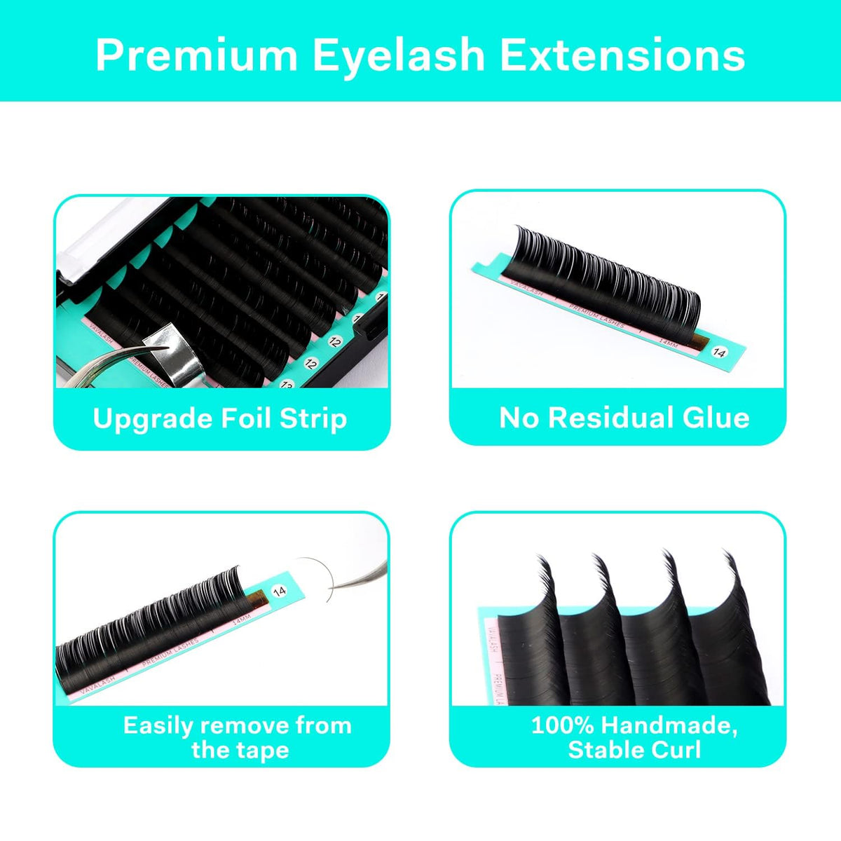 Eyelash Extensions 0.05 C CC D DD J B L Curl 8-14mm Lash Extensions Supplies Individual Lashes Premium Silk Volume & Cla