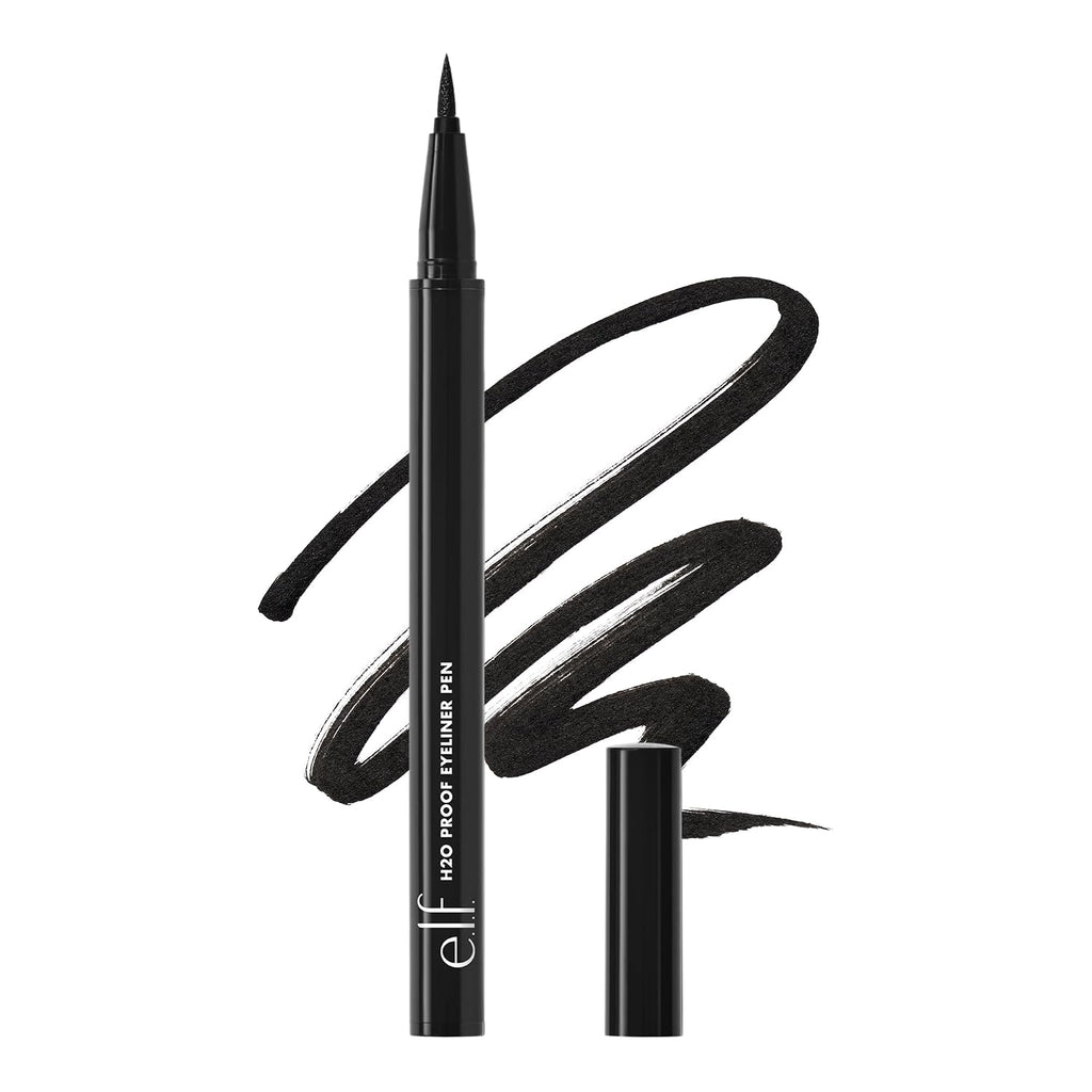 e.l.f. H2O Proof Eyeliner Pen, Felt Tip, Waterproof, Long-Lasting, High-Pigmented Liner For Bold Looks, Vegan & Cruelty-