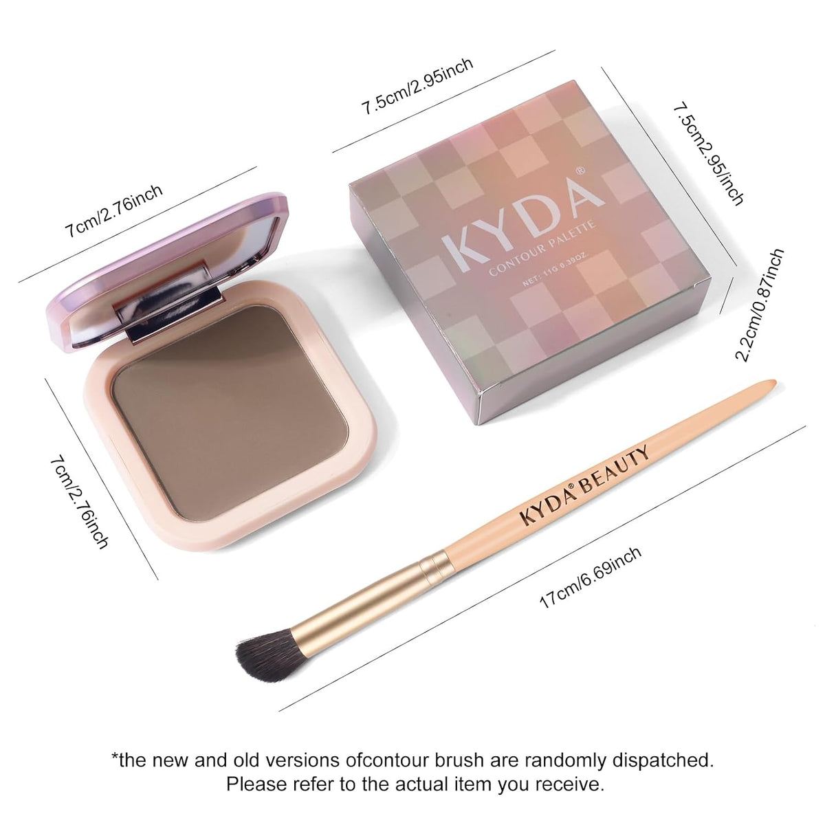 KYDA Face Sculpting Contour Palette, Smooth Matte Contour Pressed Powder, Ultra-fine Lightweight, Easy to Blend, Multius