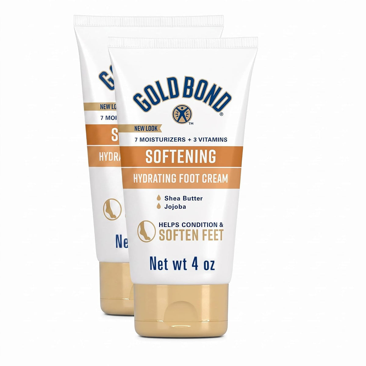 Gold Bond Softening Foot Cream, 4 Oz., Foot Lotion for Dry Feet