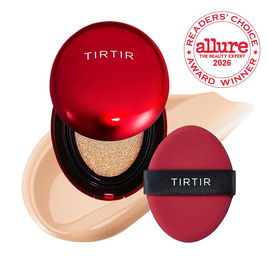 TIRTIR Mask Fit Red Cushion Foundation | Full coverage, Weightless, Skin fit, Satin Glow Finish, Korean Makeup BB Founda