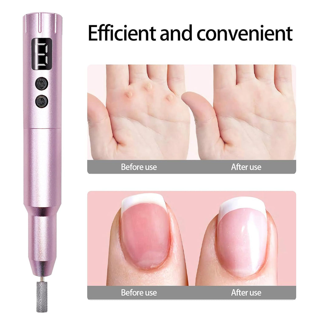 Nail Drill Kit Electric Rechargeable Set Cordless Nail Art Grinding Machine Compact Professional Nail File for Gel Manic