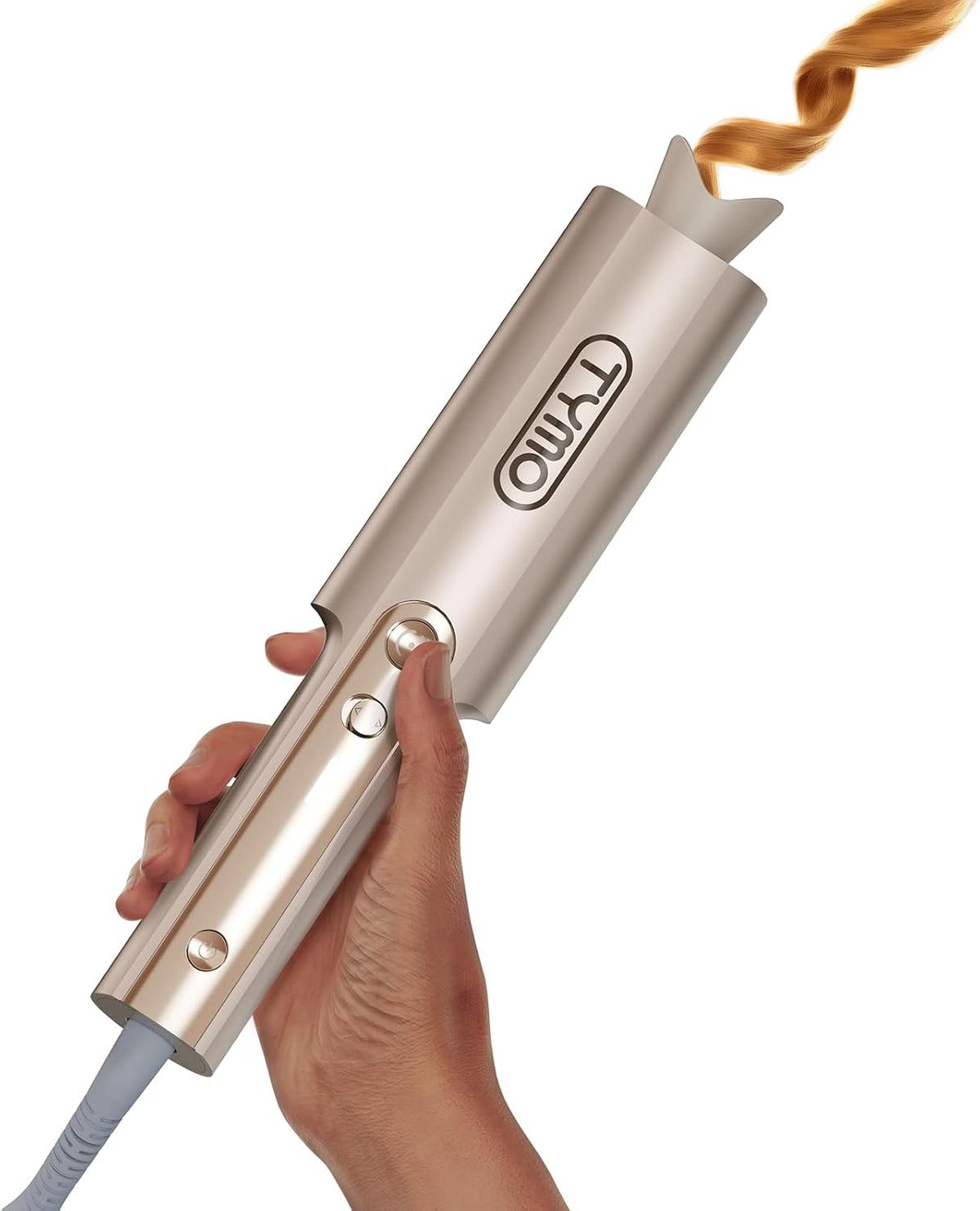 TYMO CurlPro Plus Automatic Rotating Curling Iron - Upgraded Long Barrel Curling Wand for Beach Waves & Long Hair, Ceram