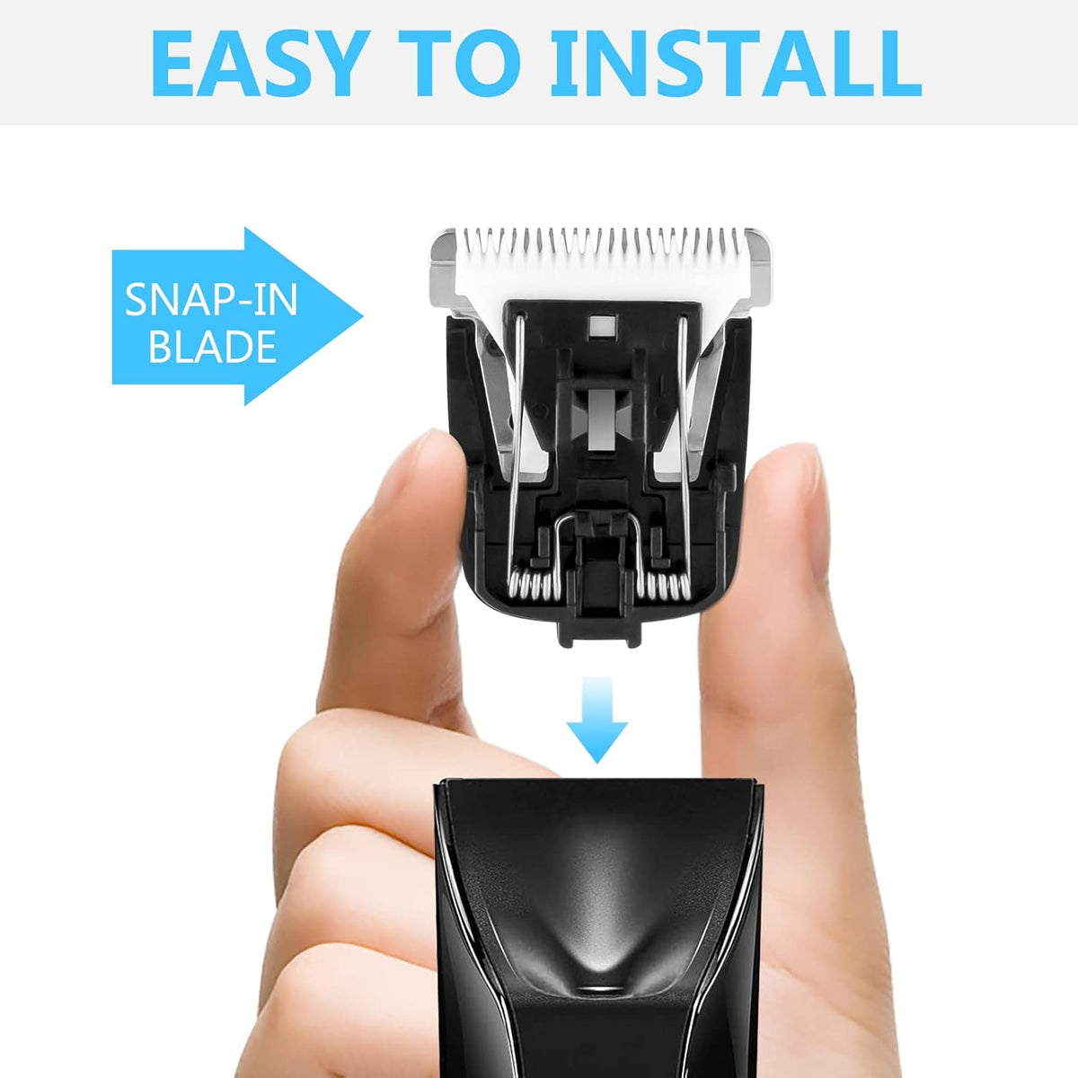 2 Pack Replacement Blade for Manscaped The Lawn Mower Electric Groin Hair Trimmer Blade, Hygienic Snap-In Replacement Cl