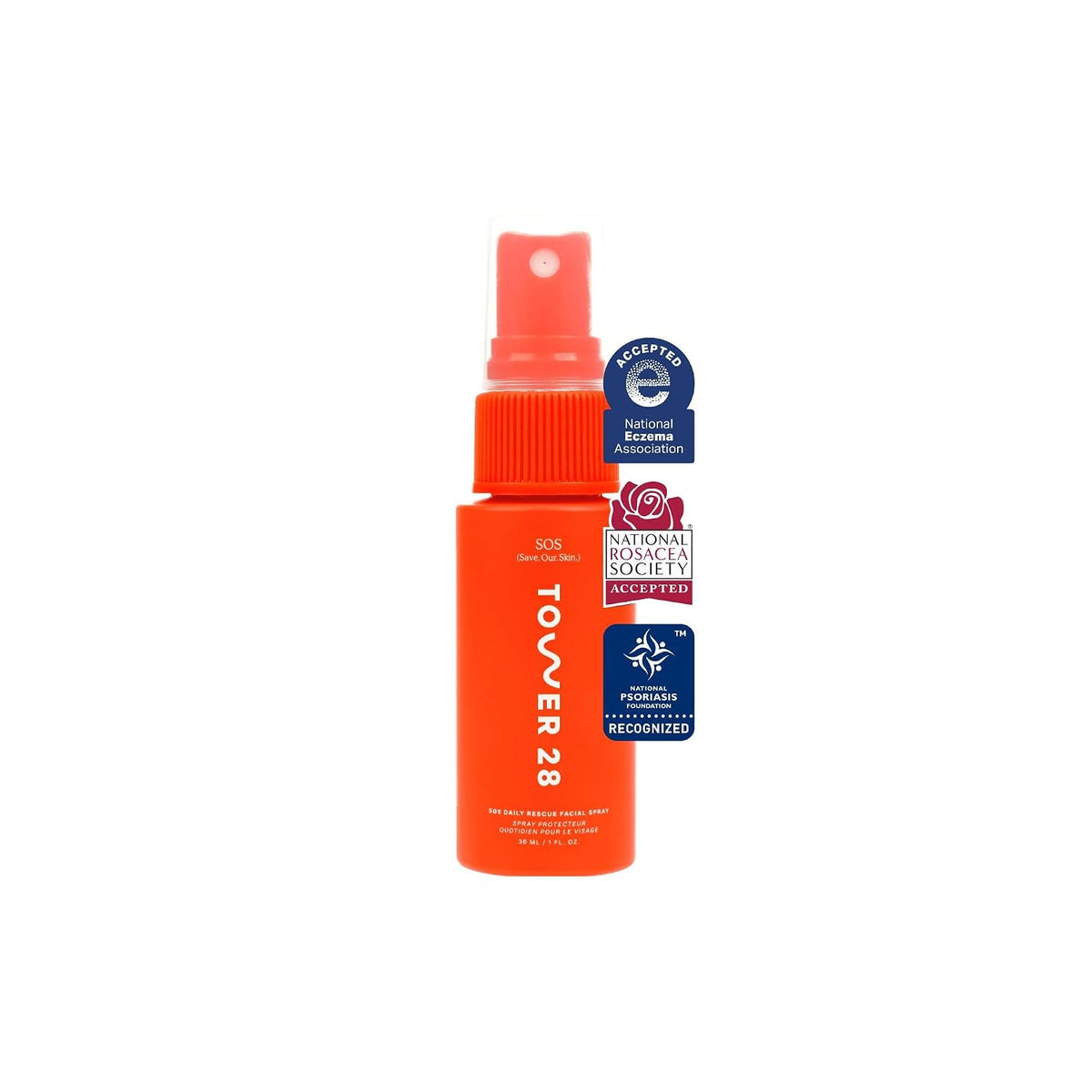 Tower 28 Mini SOS Hypochlorous Acid Spray, Everyday Skin Care Mist (1 oz)