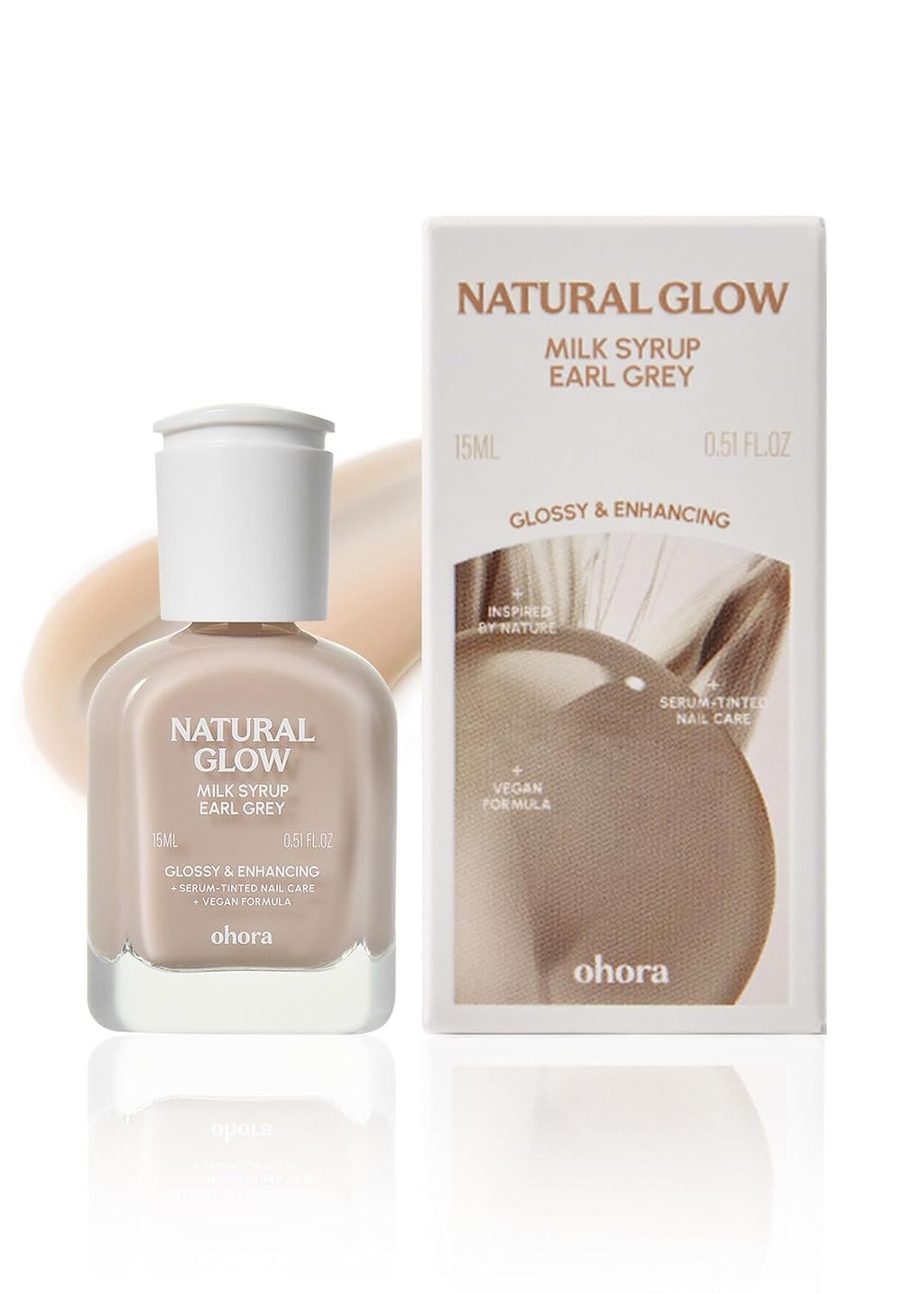 ohora Natural Glow Milk Syrup Nail Strengthener (Earl Grey)