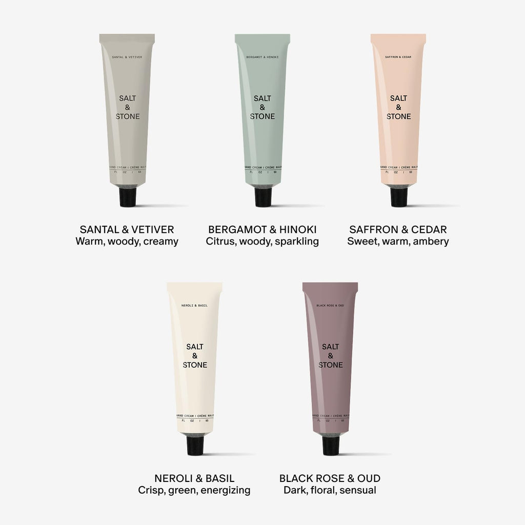 Salt & Stone Hand Cream, Hand Lotion, Women & Men, Santal & Vetiver 2 fl oz