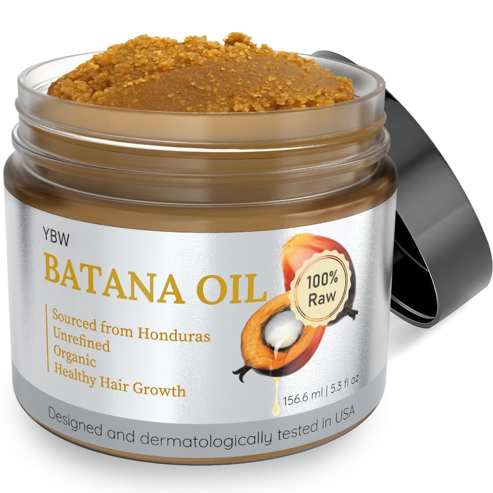 Raw Batana Oil for Hair Growth by Dr. Sebi Organic Raw Honduras Oil - 100% Pure & Natural Botana Paste for Thicker, Stro