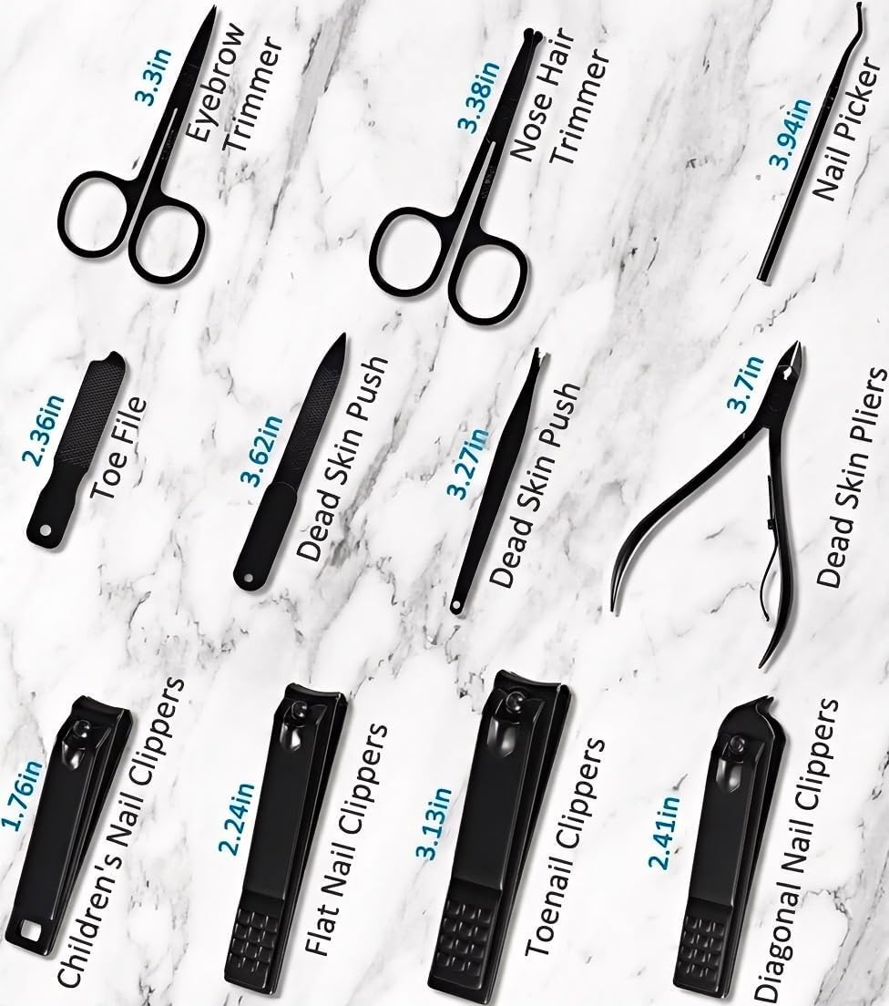 Manicure Set Nail Clippers Set Pedicure Kit, 26-Piece Brown