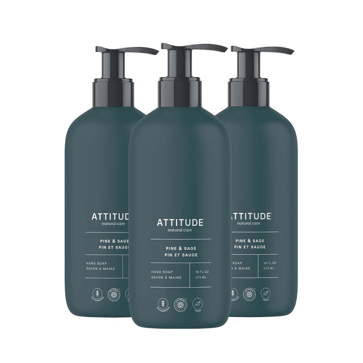 ATTITUDE Hand Soap, EWG Verified, Apple & Spices, 16 oz
