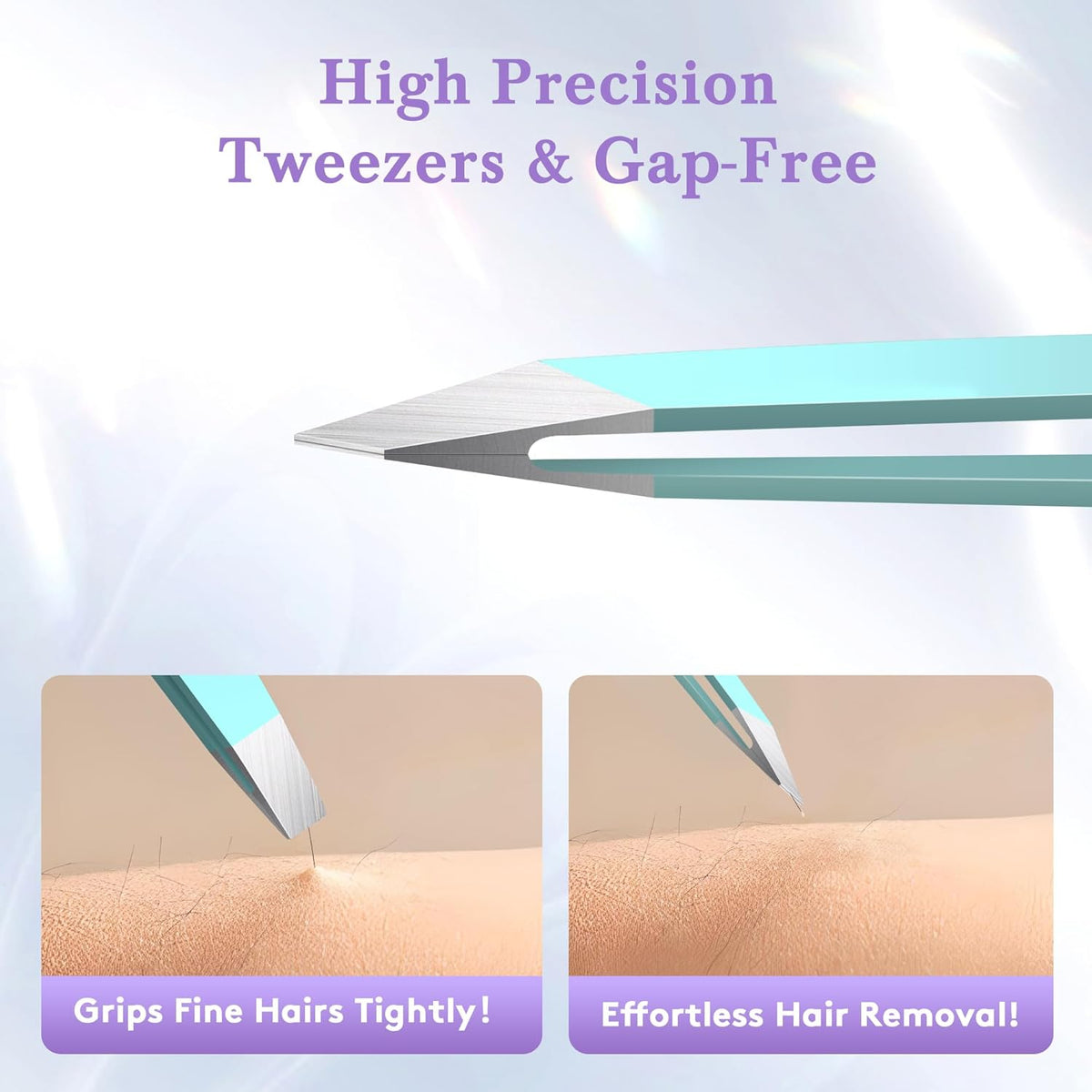 BEDACE Tweezers for Women and Men Facial Hair,Stocking Stuffers Christmas Gift Thickened 430 Stainless Steel High Precis