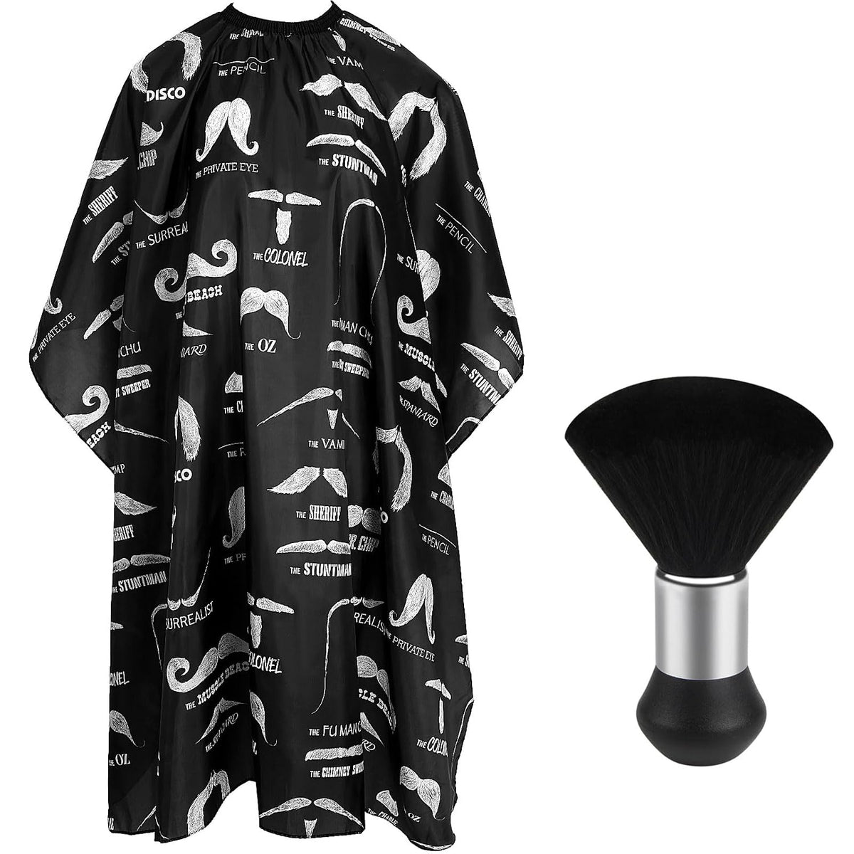 FEBSNOW Barber Cape Professional Hair Cutting Cape with Neck Duster Brush