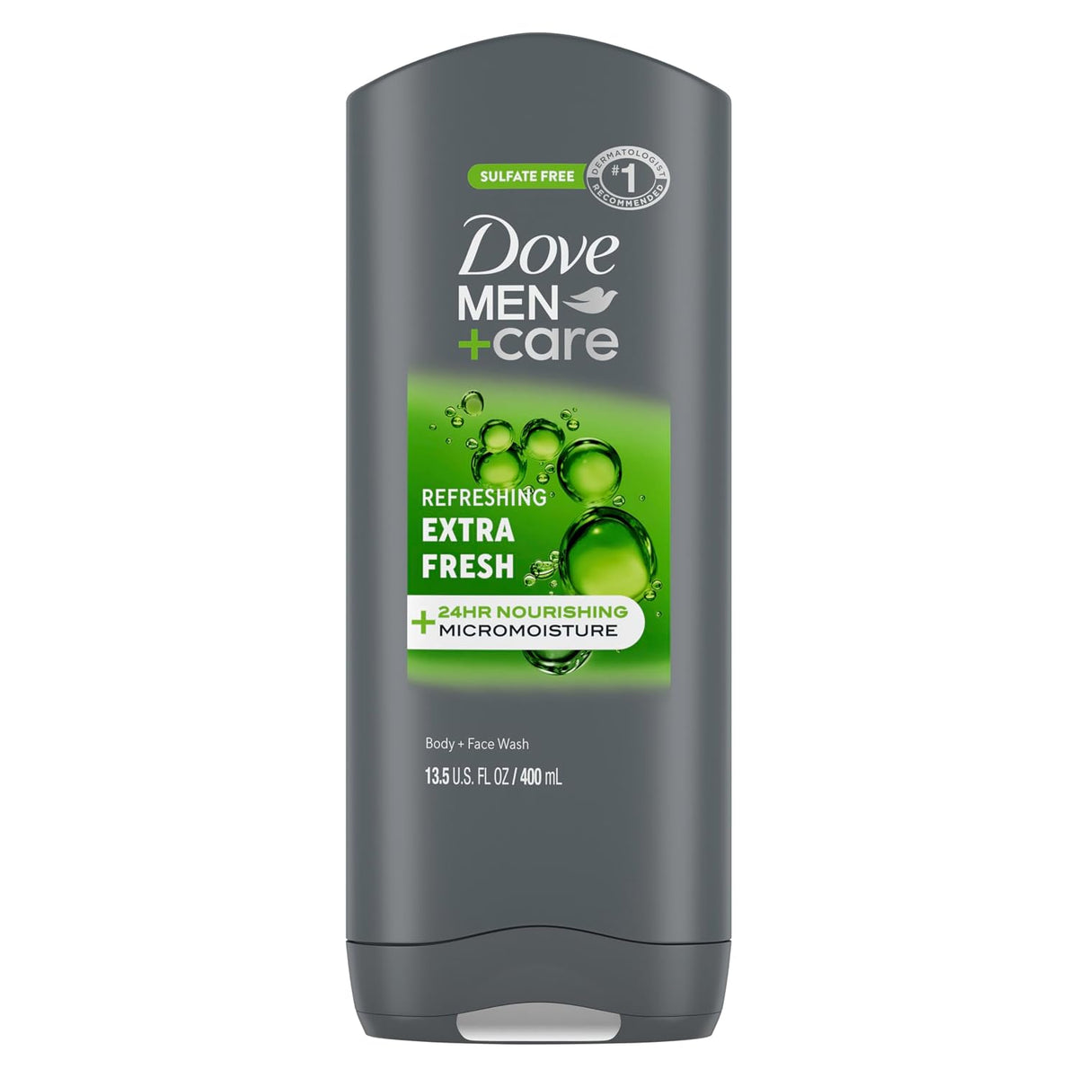DOVE MEN + CARE Body and Face Wash, Refreshing Extra Fresh for Men, 30 oz