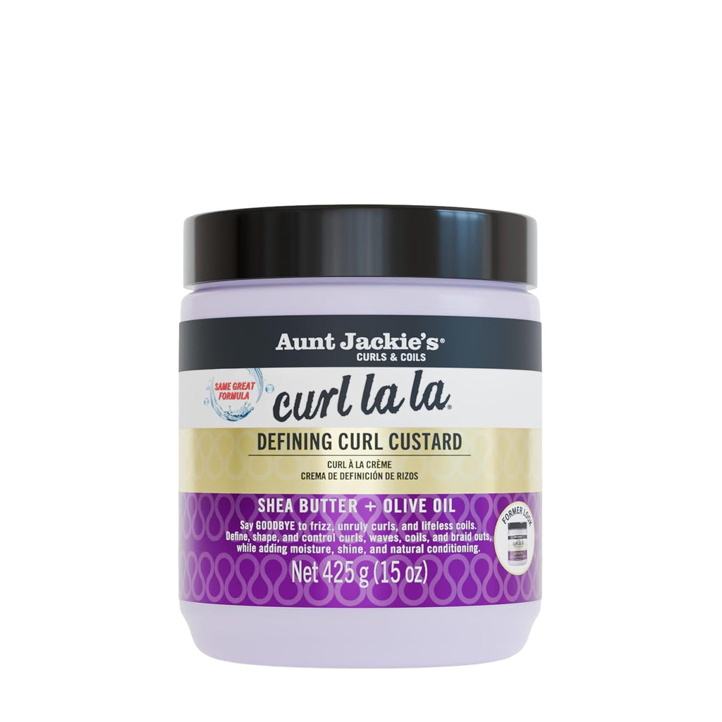 Aunt Jackie's Curl La La, Lightweight Curl Defining Custard, Enriched with Shea Butter & Olive Oil, Basic, 15 Ounce