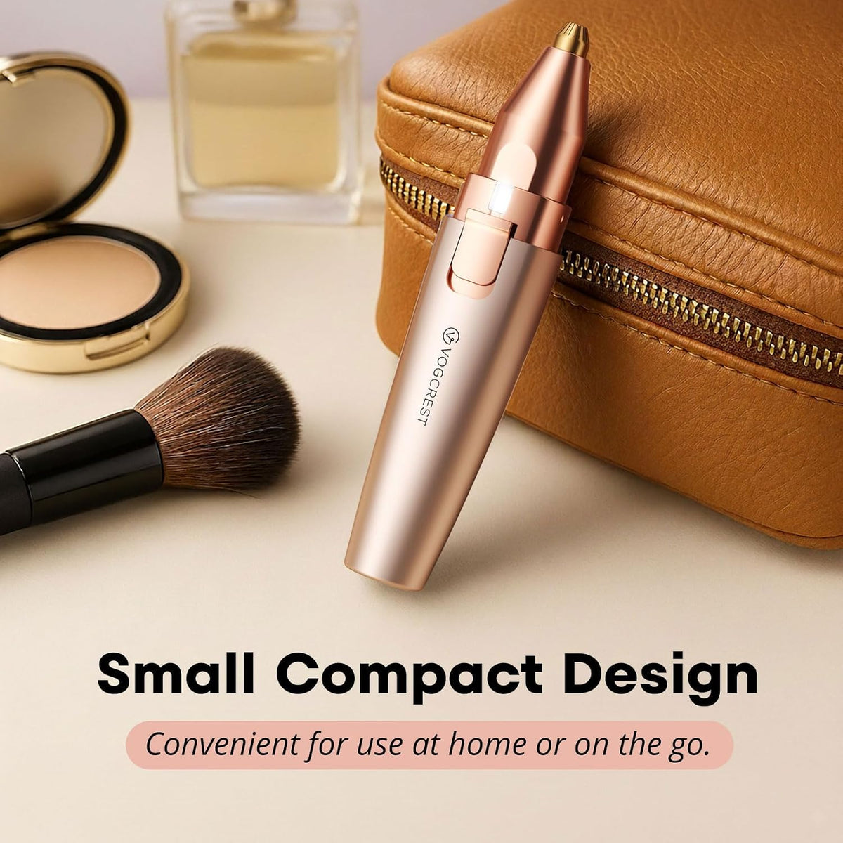 VG VOGCREST Eyebrow & Facial Trimmer: 2 in1 Rechargeable Facial Hair Removal & Eyebrow Shaver - Body Razor with Built-in