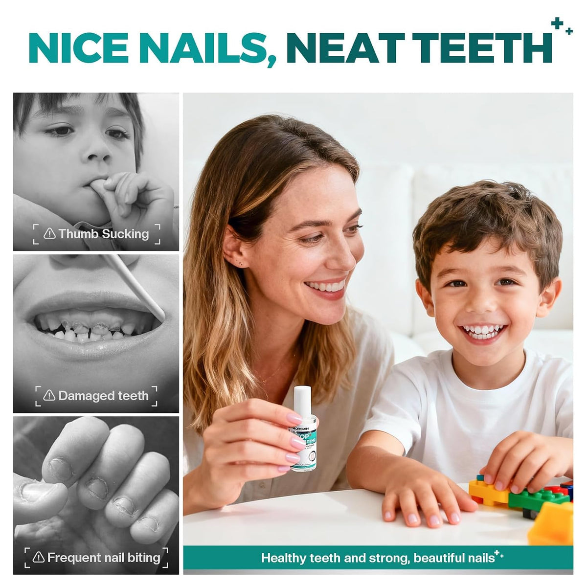Morovan Nail Biting Prevention Kids Thumb Sucking Deterrent Repai Nails