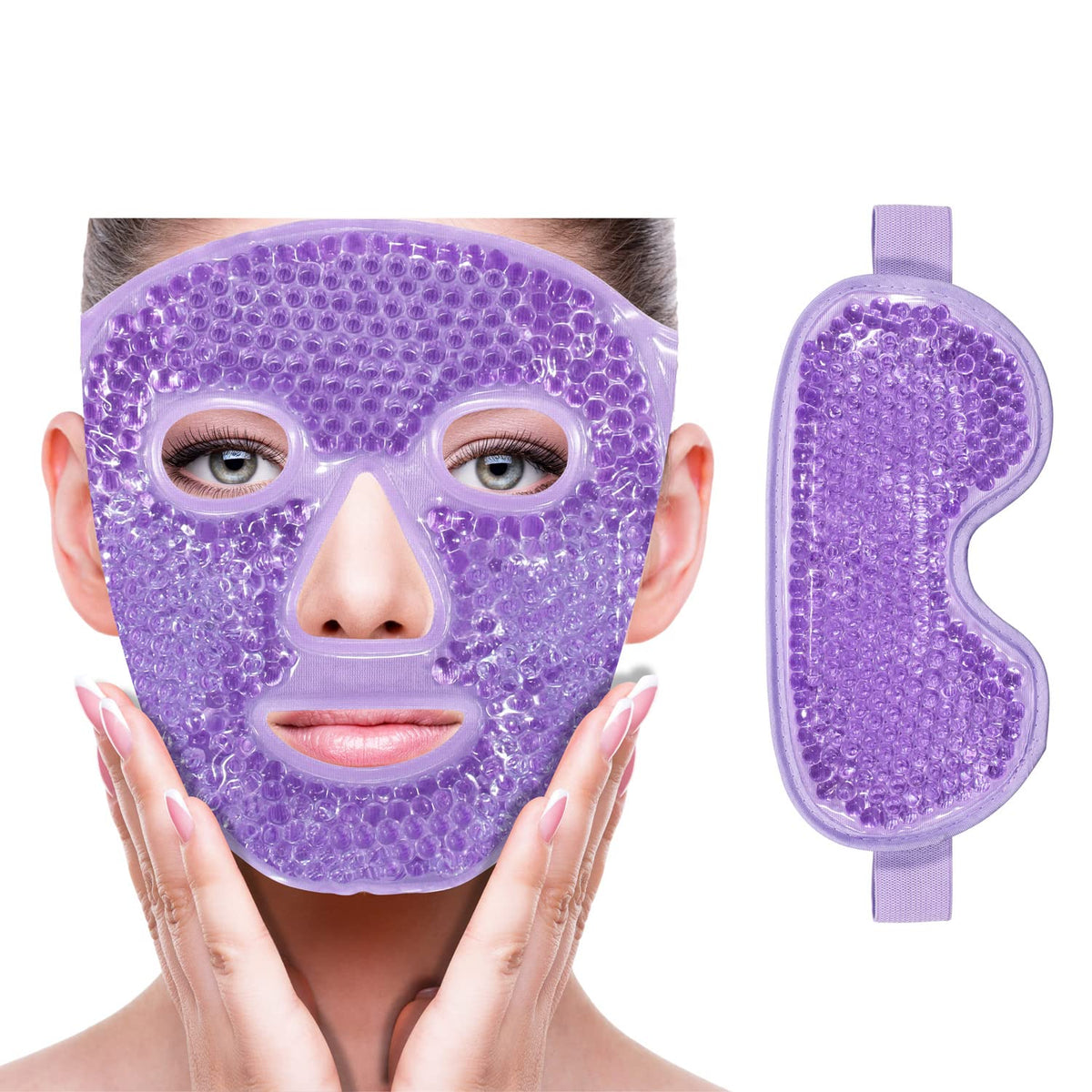 Cold Face Ice Mask Facial Ice Pack Cooling Mask with Storage Bag