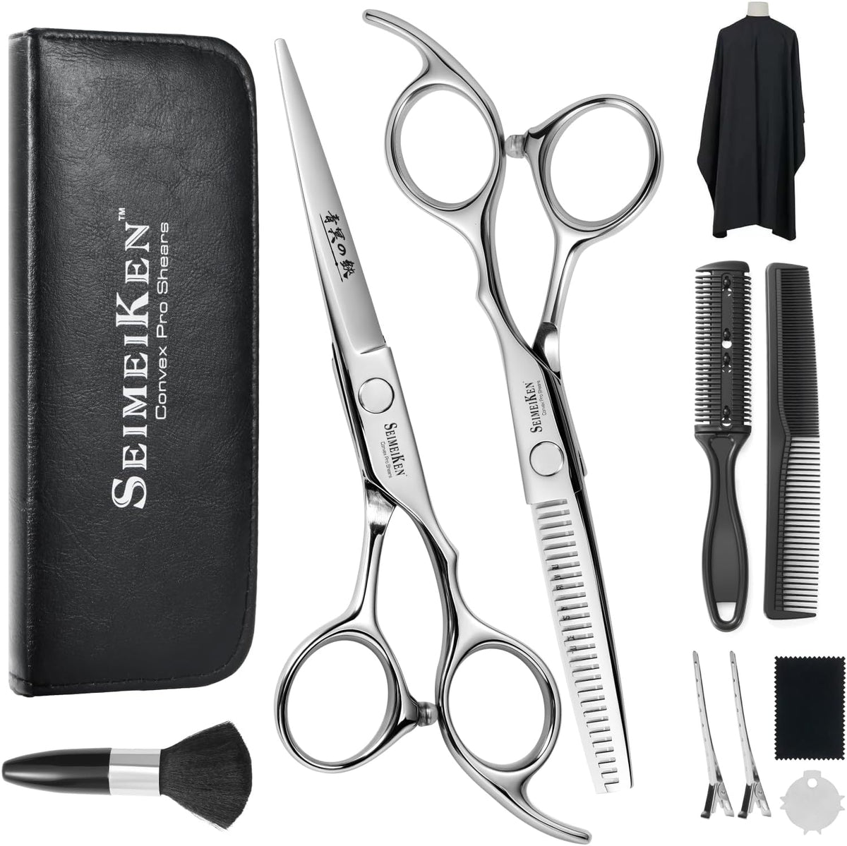 Hair Cutting Scissors Kit, 6" Haircut Scissors Set