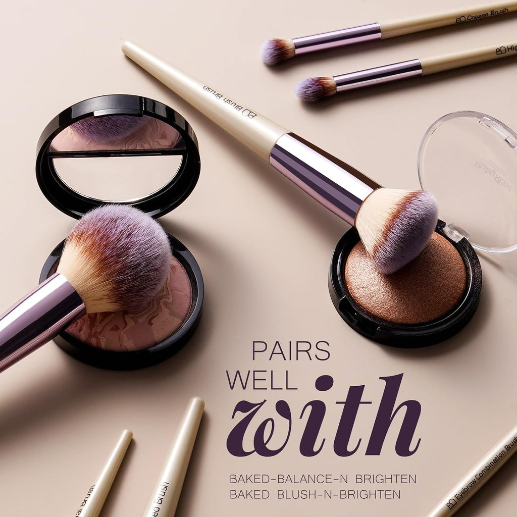 BS-MALL Makeup Brush Set 18 Pcs Professional Foundation Powder Concealers Eyeshadow Blush Synthetic Makeup Brushes with 