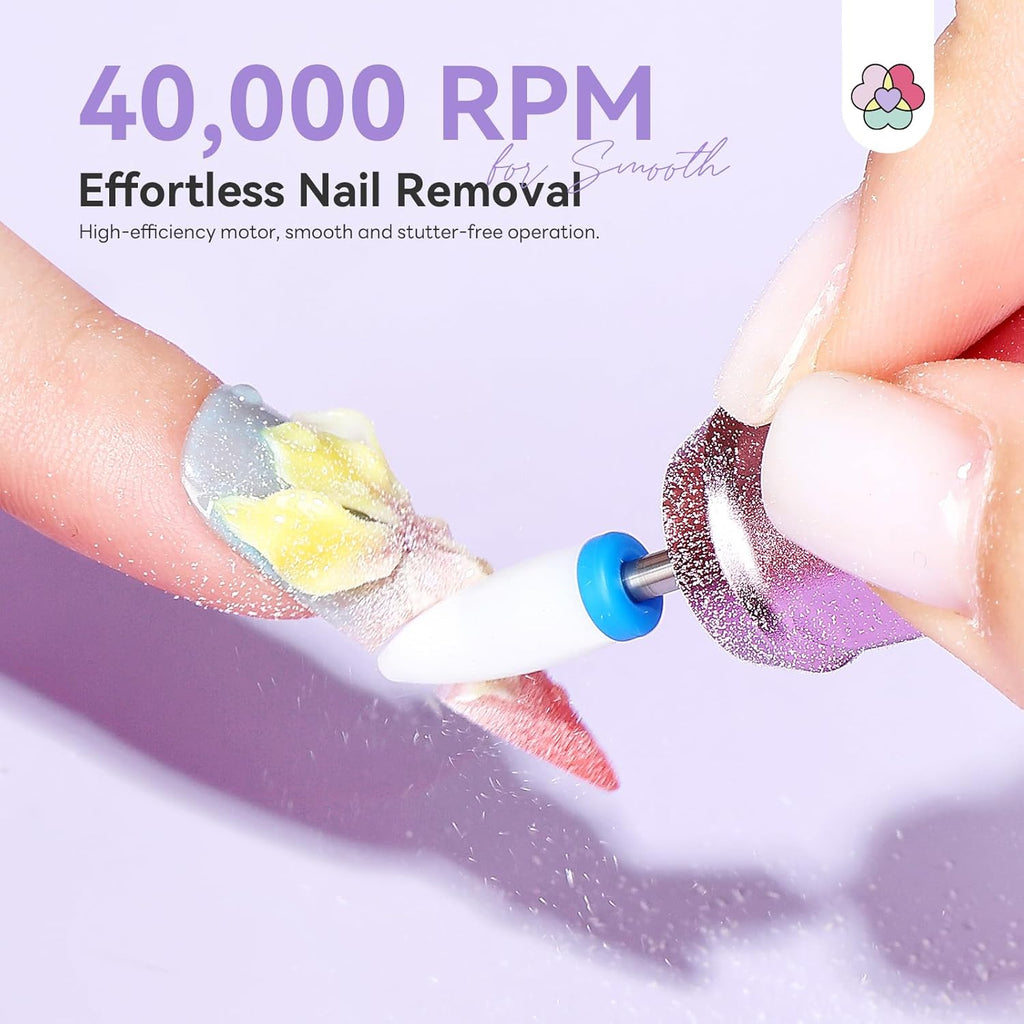 SAVILAND Nail Drill Professional 40000RPM 30S Fast Removal for Acrylic Nail