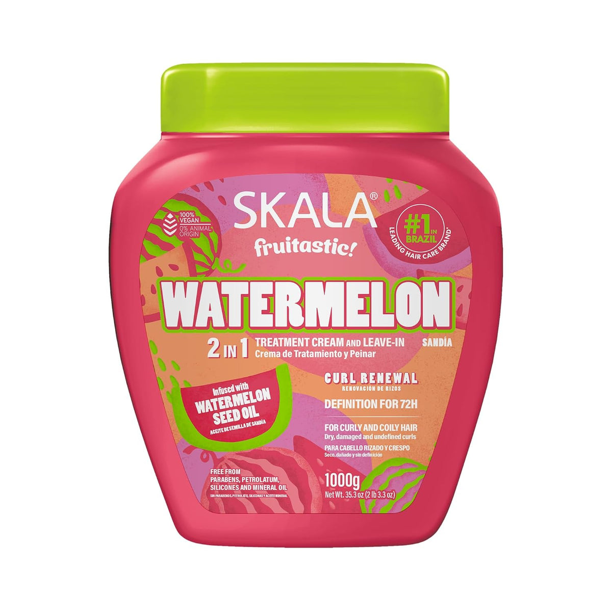 SKALA Fruitastic Watermelon 2-in-1 Treatment Cream for Curly Hair 35.3 Oz