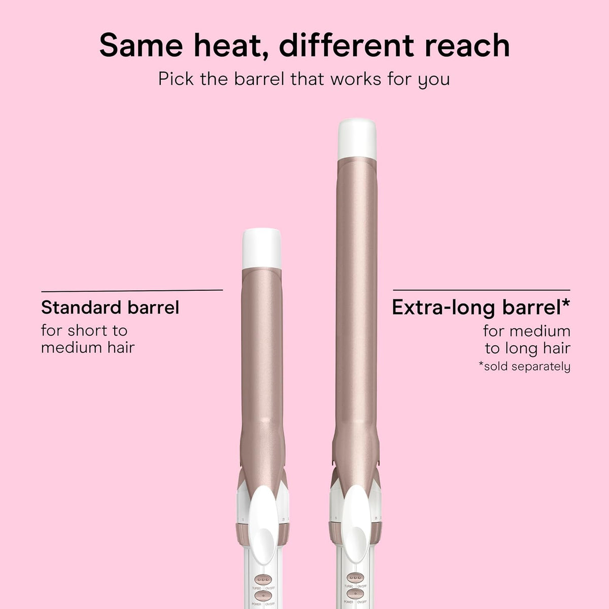 Conair Curling Iron, Double Ceramic, 1-in. Barrel, White/Rose Gold