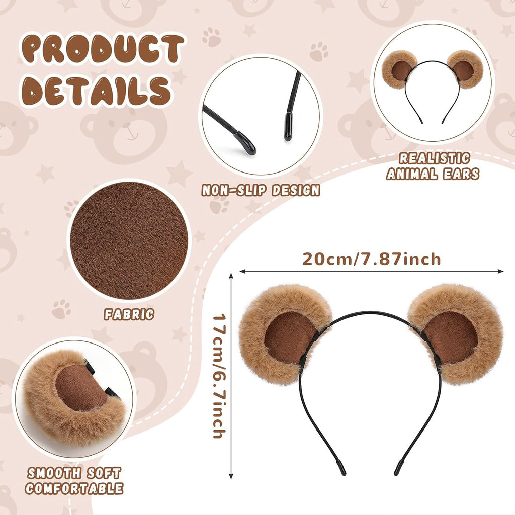 Sightor Bear Ears Headband Cute Bear Hairband Movable Ear Bear Head Wear