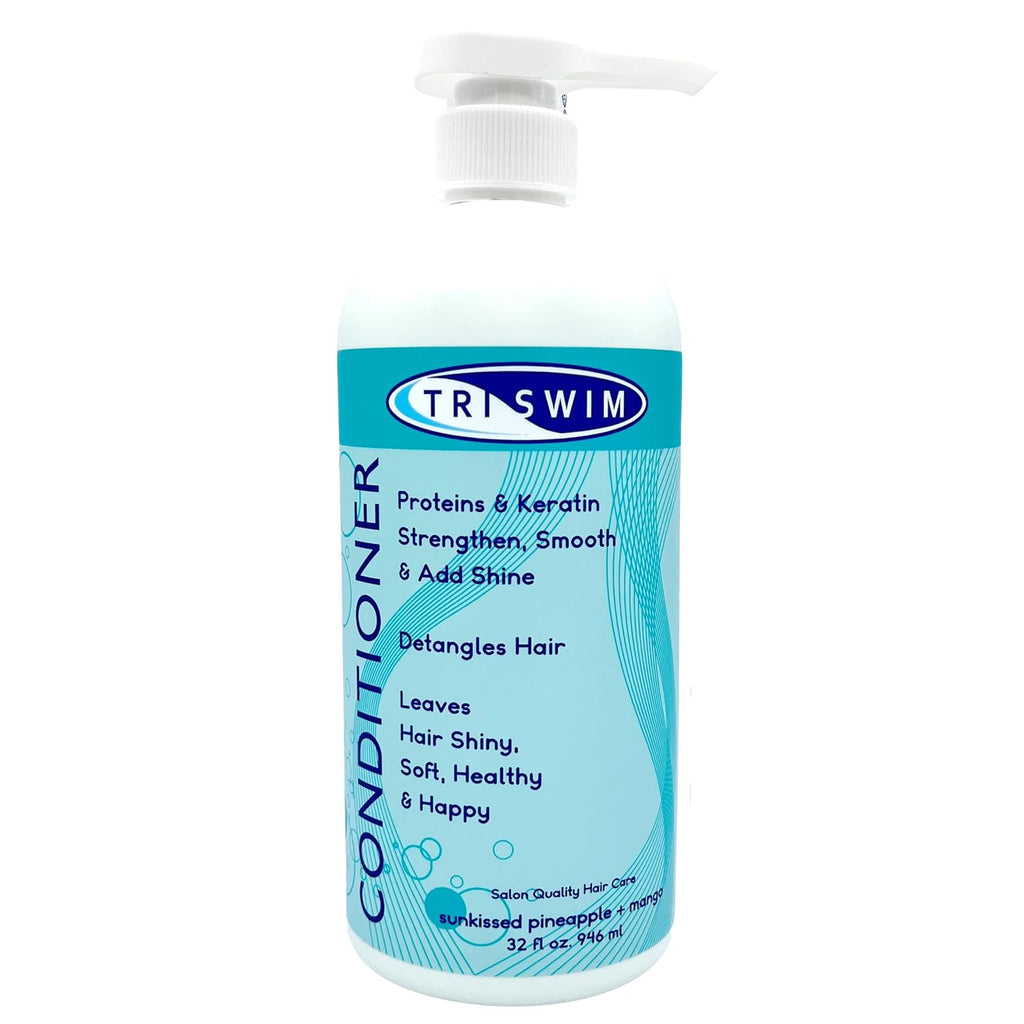 TRISWIM Detangler Leave-In Conditioner Spray 8oz | Pre Swim Hair Protection & After Swim Hair Detangler | Helps Prevent 