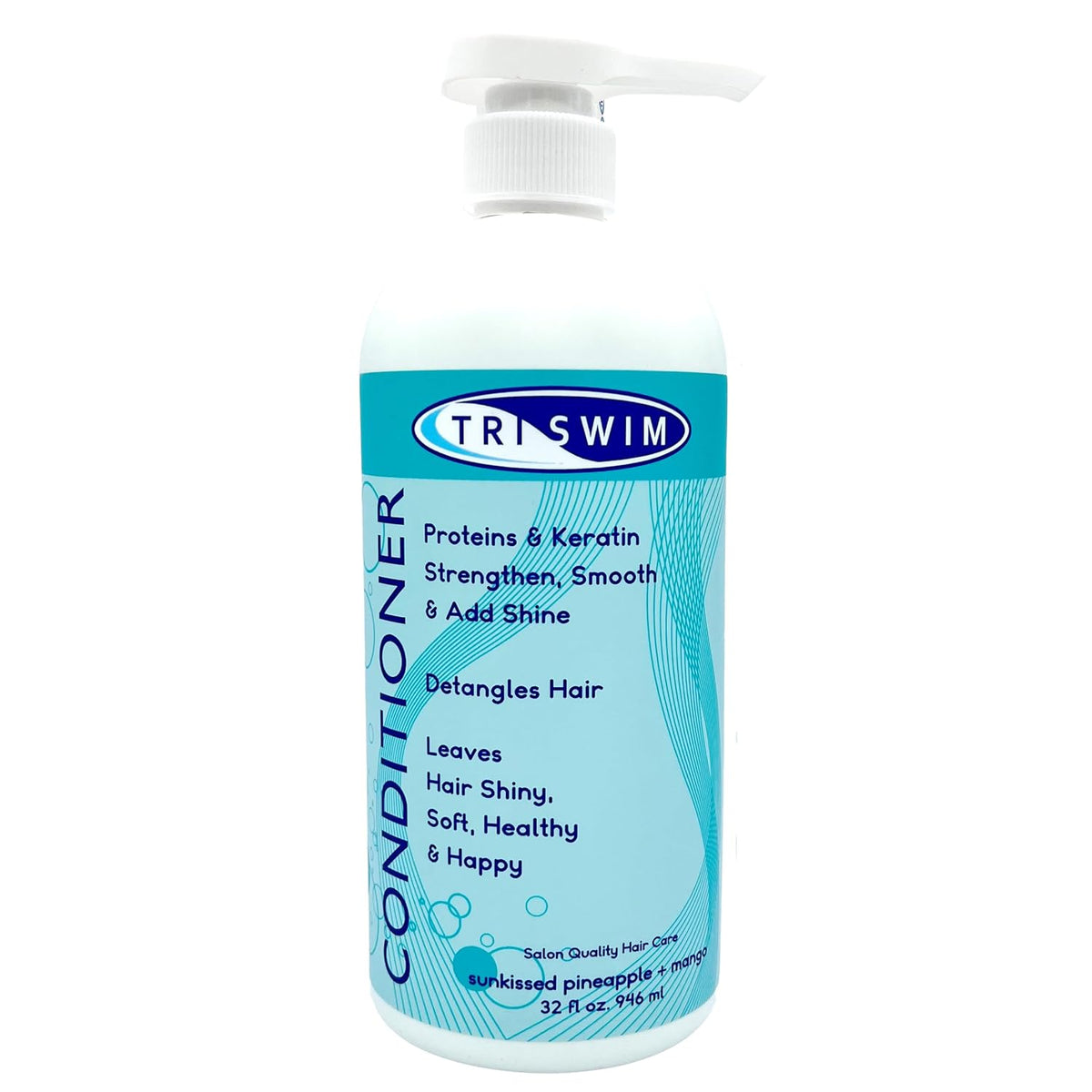 TRISWIM Detangler Leave-In Conditioner Spray 8oz | Pre Swim Hair Protection & After Swim Hair Detangler | Helps Prevent 
