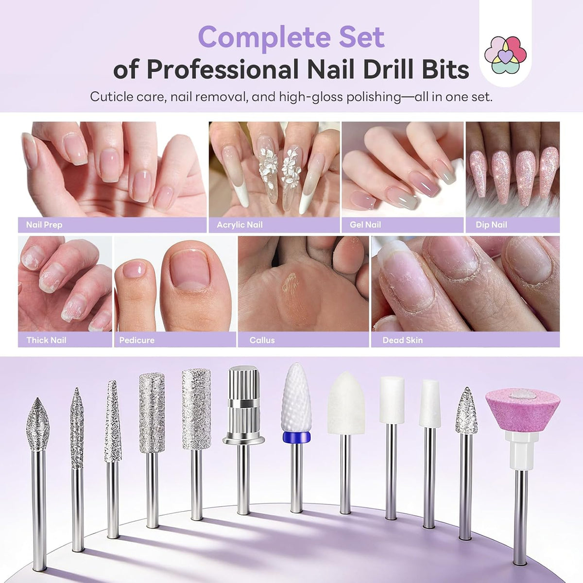 SAVILAND Nail Drill Professional 40000RPM 30S Fast Removal for Acrylic Nail