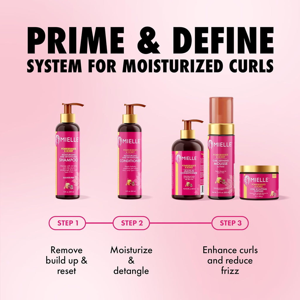 Mielle Organics Pomegranate & Honey Leave-In Conditioner, 12 Fl Oz