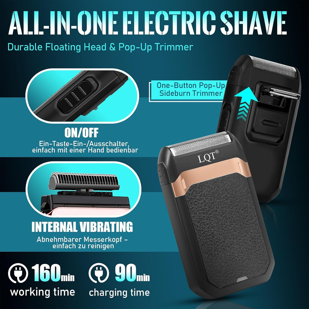 Hair Clippers Set for Men, Hair Clipper Trimmer with LED Display, Professional Cordless Hair Clipper Shaver Beard Trimme