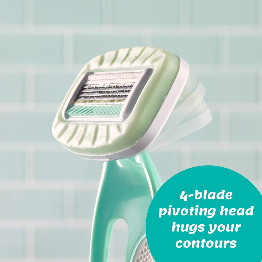 Schick Intuition Go 2-in-1 Mini 4-Blade Razor for Women, 1 ct