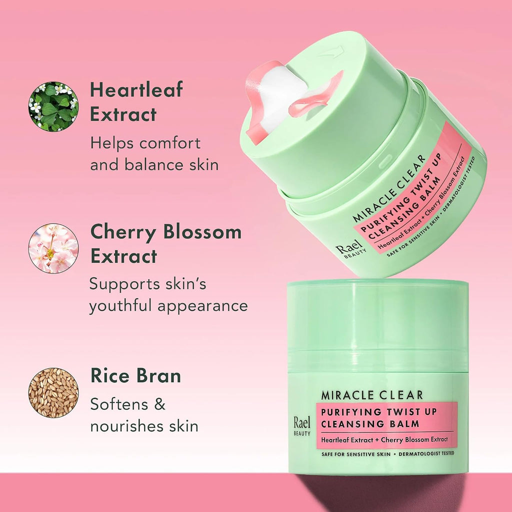 Rael Miracle Clear Facial Cleanser Face Wash (Cleansing Balm, 1.69 oz)