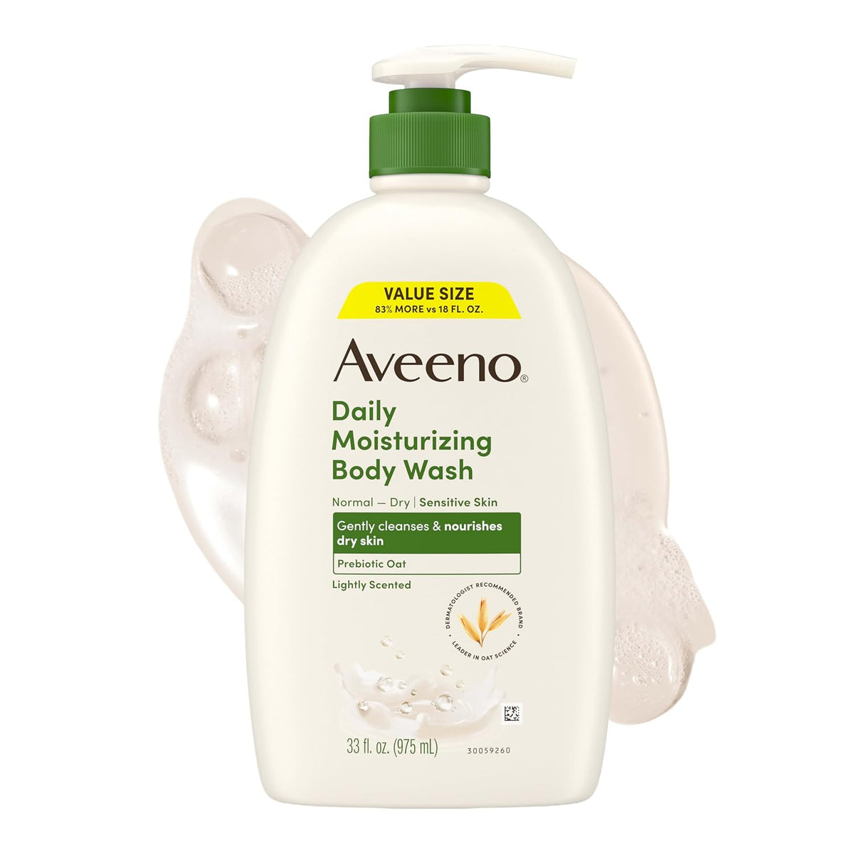 Aveeno Daily Moisturizing Body Wash, Lightly Scented, 33 fl. oz
