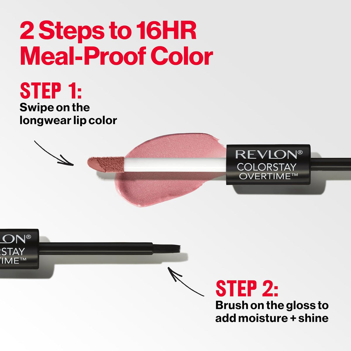 Revlon ColorStay Overtime Lipcolor, 350 Bare Maximum, 0.07 fl oz