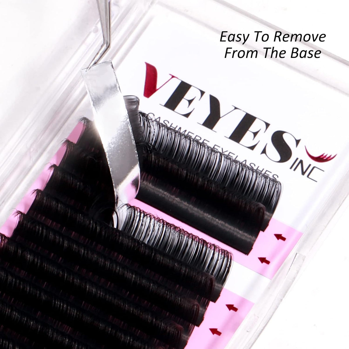 VEYES INC Cashmere Volume Lash Extensions C CC D DD LD L B J M Curl 0.03-0.20 thickness 5-25mm, Super Matte Black Indivi