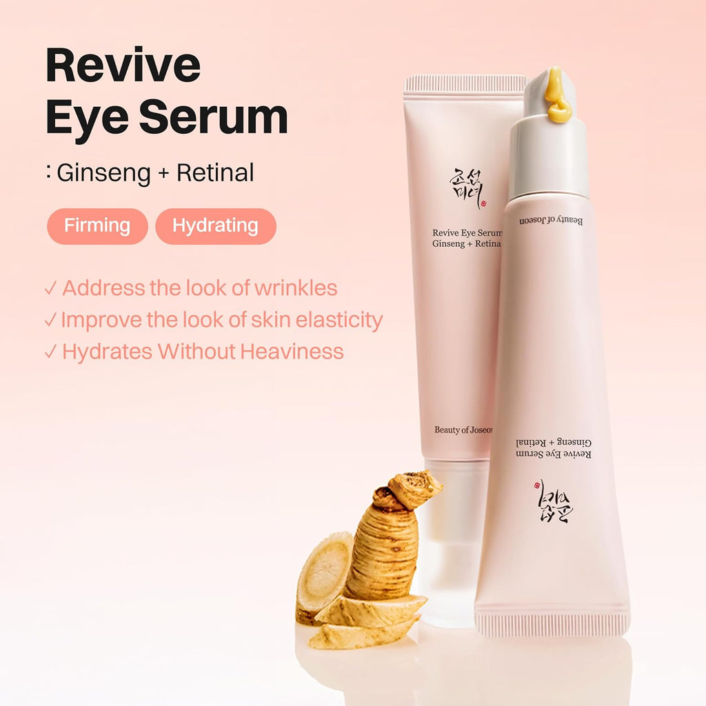 Beauty of Joseon Revive Eye Serum with Retinal Niacinamide Correction for Puffy Eye Bags Fine Lines Dark Circles Wrinkle