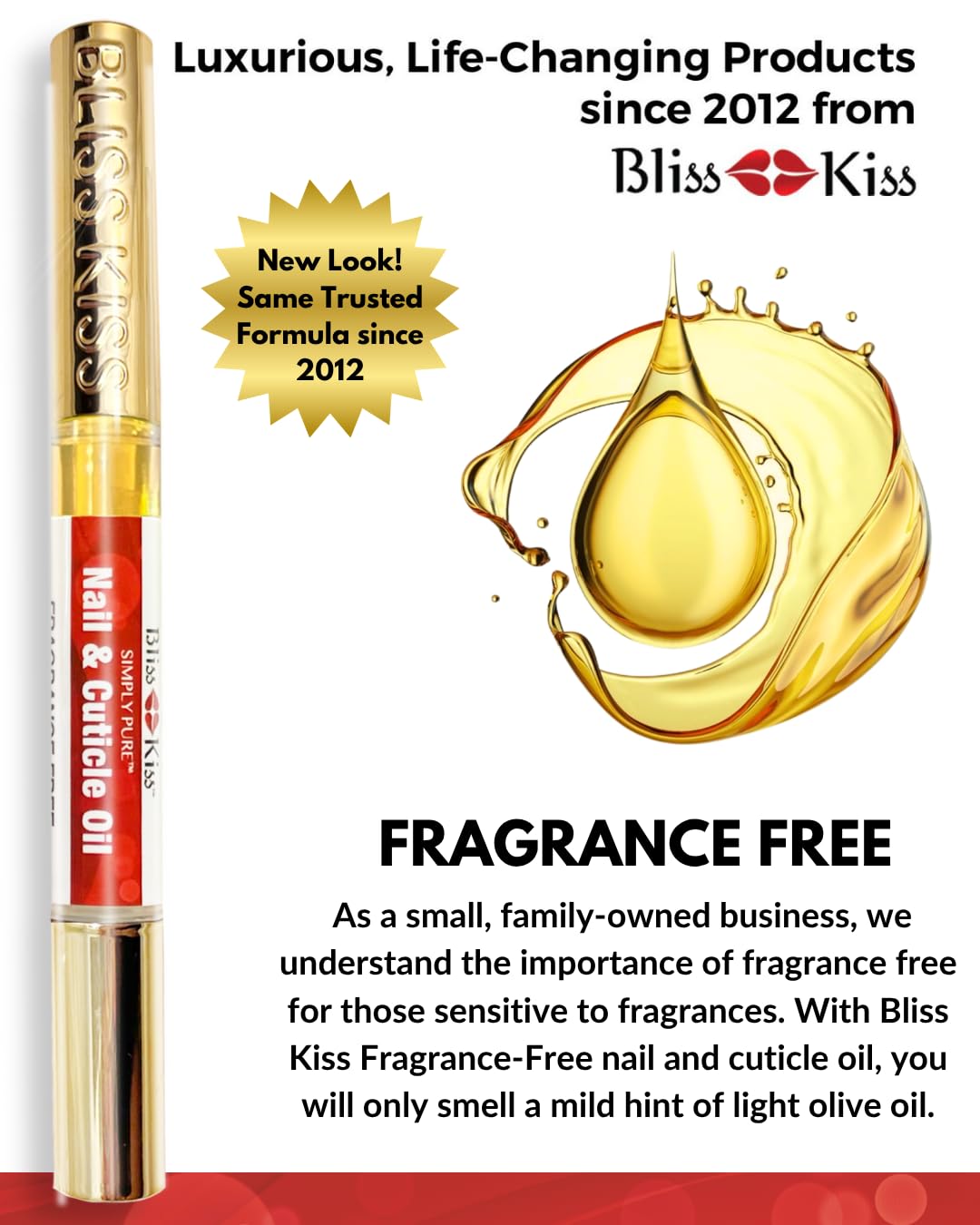 Bliss Kiss Simply Pure Cuticle Oil Pen, Fragrance Free, 1 Count