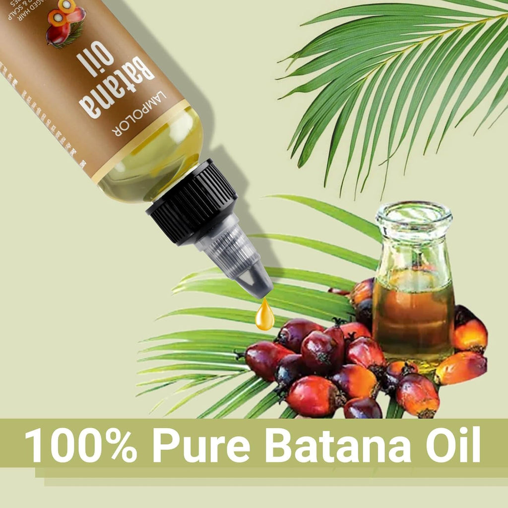 RAW Batana Oil for Hair Growth, Dr Sebi Organic Unrefined Batana Oil from Honduran, 100% Pure & Natural Hair Growth for 