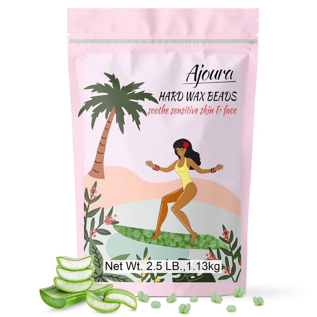 Ajoura 1 lb Refill Hard Wax Beads for Hair Removal, Brazilian Coarse Waxing