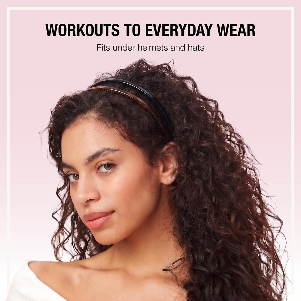 Scünci by Conair Skinny Headbands, No-Damage, Flexible, 4 Count, Neutral