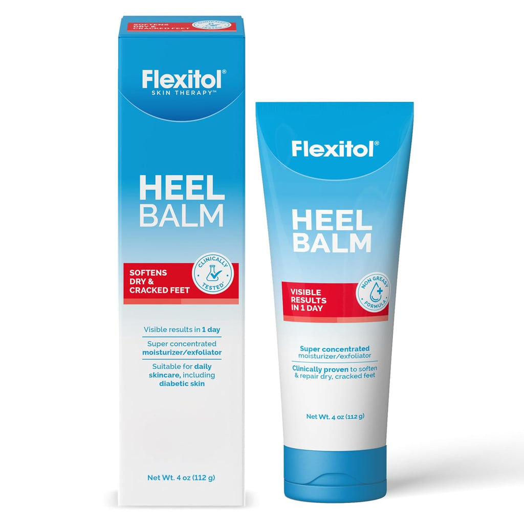 Flexitol Heel Balm 25% Urea Foot Cream for Cracked Heels & Rough Feet, 4 oz