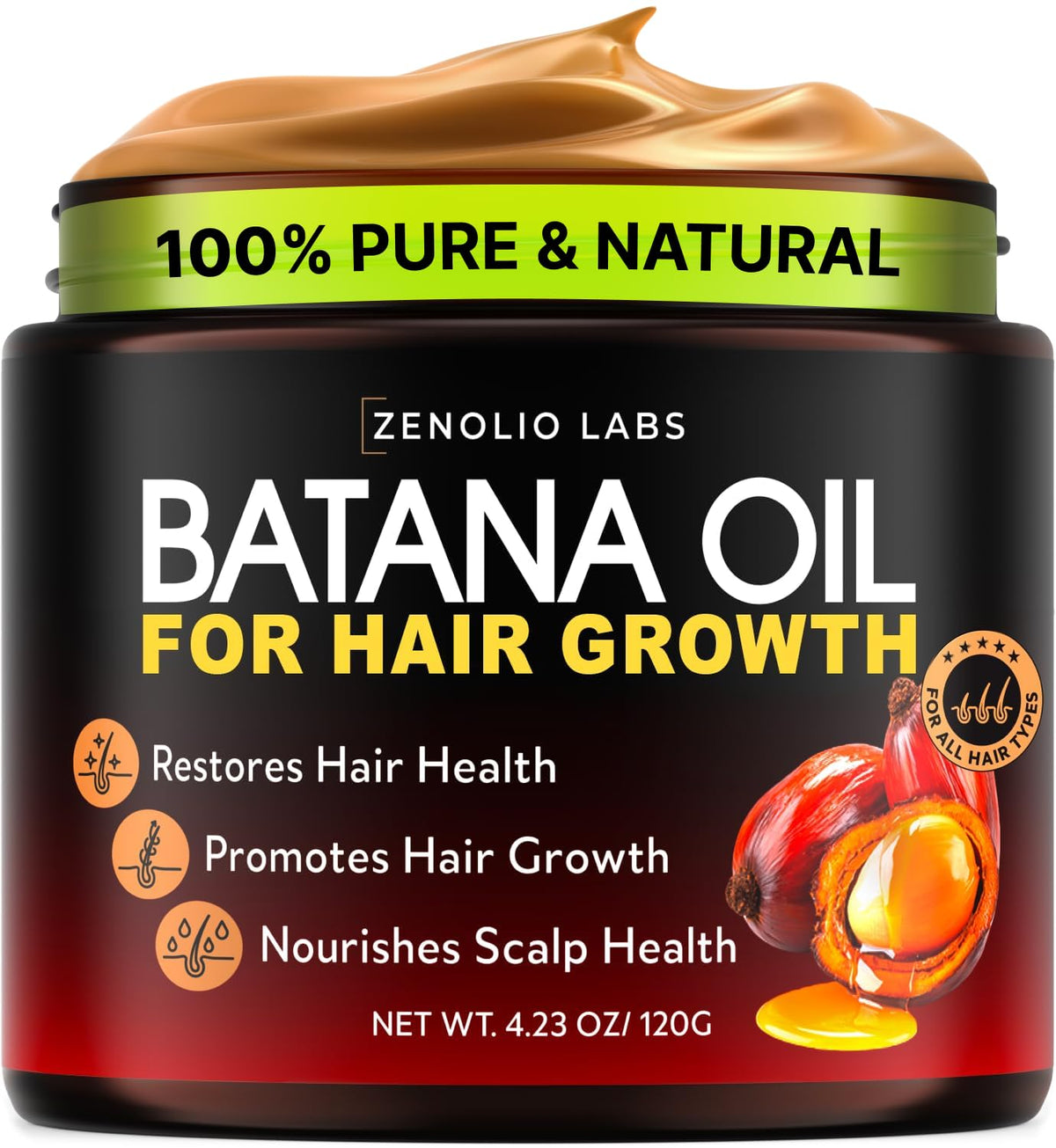 Batana Oil for Hair Growth - 100% Pure & Unrefined Raw Dr Sebi Botana Oil