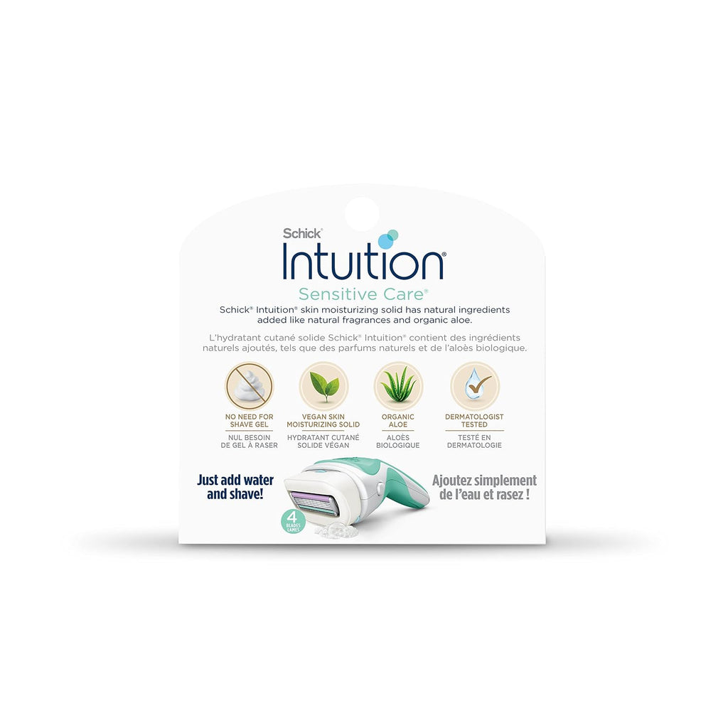 Schick Intuition Sensitive 4-Blade Womens Razor Refills, 6 ct
