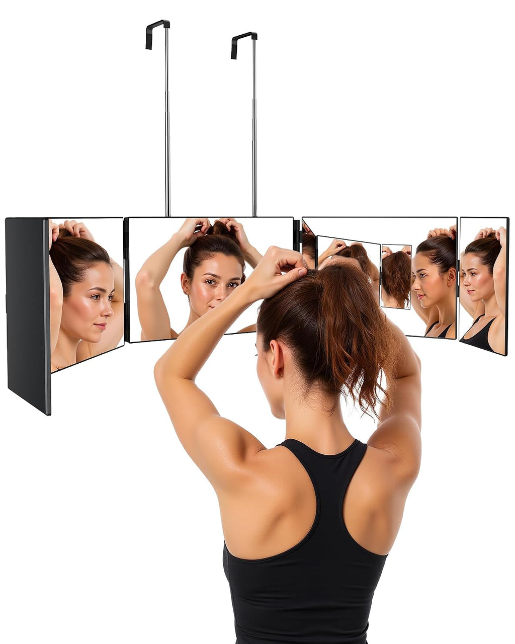 JUSRON 360 Viewing Angle Self Hair Cutting Mirror Shower Mirror