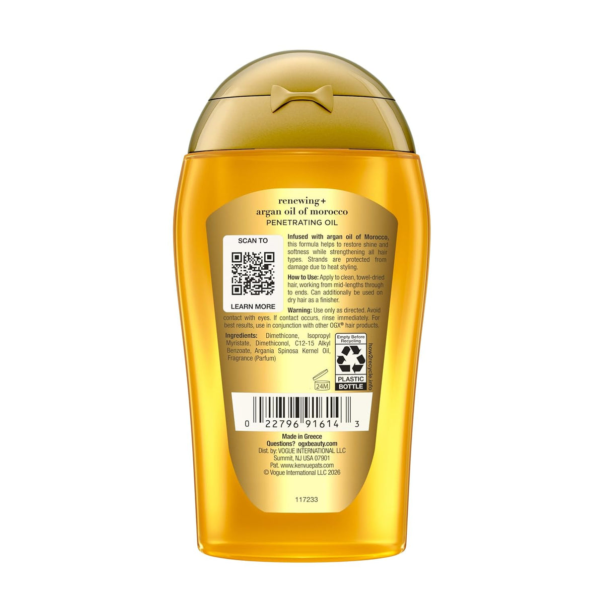 OGX Renewing + Argan Oil of Morocco Penetrating Hair Oil, 3.3 fl. oz