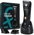 PRITECH Manscape Body Hair Trimmer - Waterproof Pubic Hair Ball Trimmer, Ceramic Blade Shavers Electric Razors for Men w