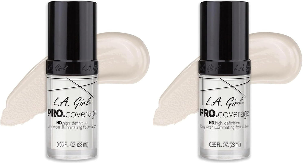L.A. Girl Pro Coverage Liquid Foundation, White, 0.95 Fl Oz
