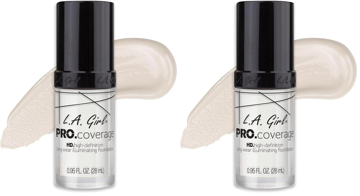 L.A. Girl Pro Coverage Liquid Foundation, White, 0.95 Fl Oz